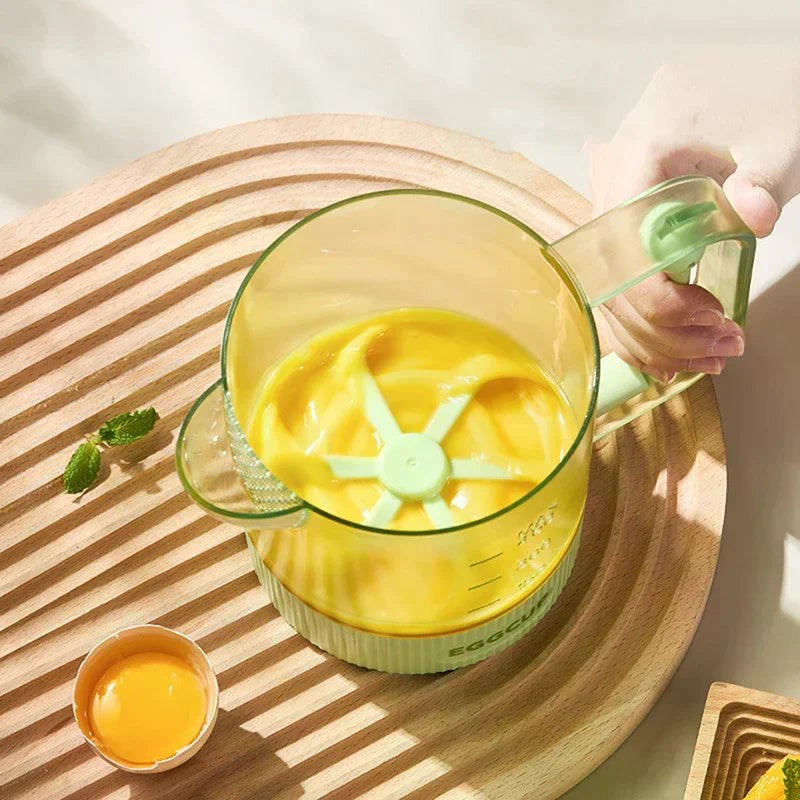 Salad Dressing Shaker Bottle Semi-automatic Stirring Cup Kitchen Egg Zpaxo