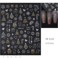 Snowflakes Reflective Glitter Nail Stickers 3D Design Sparkle Christmas Nail Decals Adhesive Nail Decals Winter Holidays Zpaxo Silver