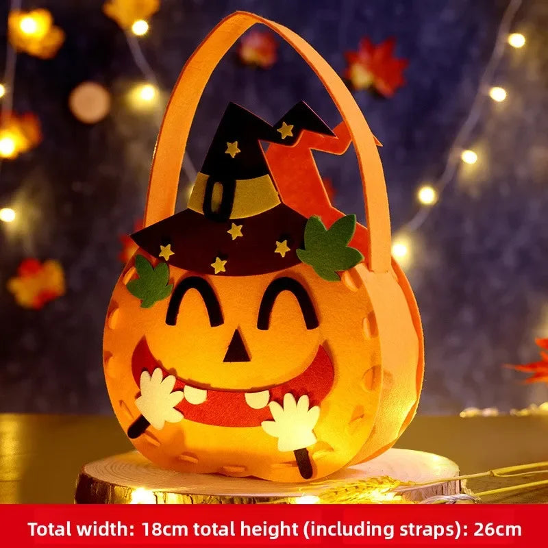 Halloween Nonwoven Pumpkin Tote Bags Perfect Trick-or-supports Candy