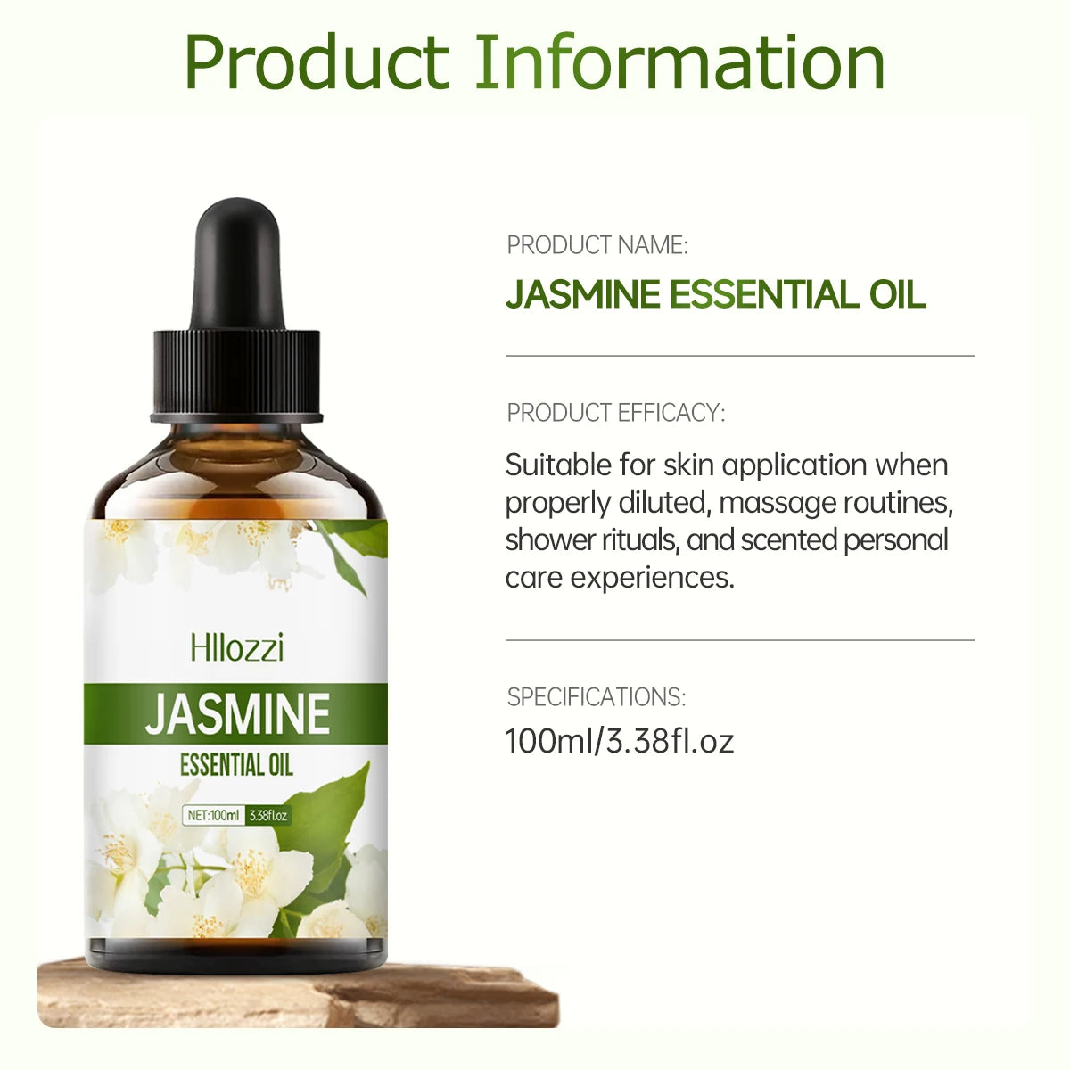 JASMINE ESSENTIAL OIL a high-quality moisturizing nourishing massage oil with a refreshing scent, suitable for all skin types Zpaxo