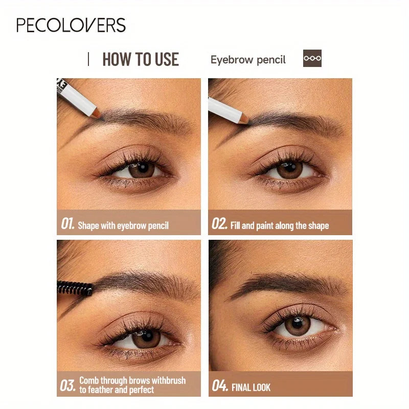 Waterproof Eyebrow Pencil Long-lasting 3 Colors Natural Eye Brow Pencil Brown Black Enhancer Dye Tint Pen Makeup Tools Zpaxo