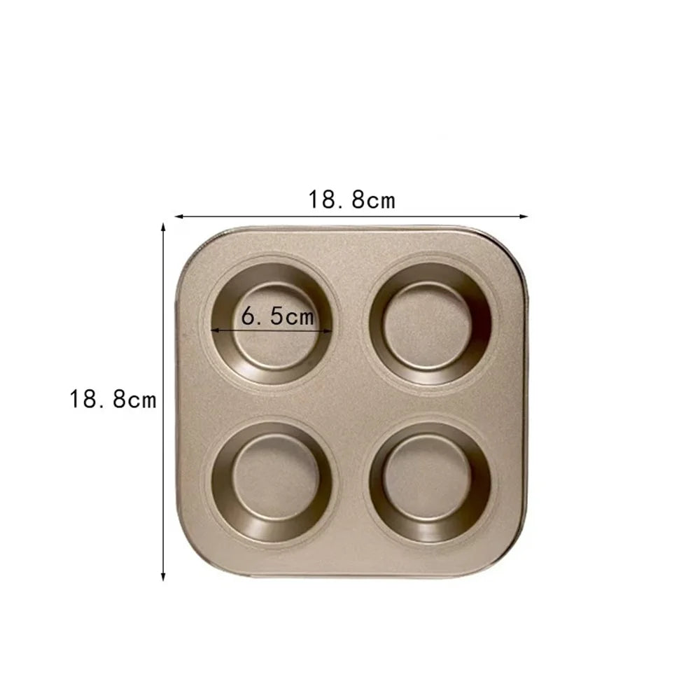 Air Fryer Muffin Pan Non-stick Small Oven Cupcake Baking Carbon Steel Zpaxo Gold