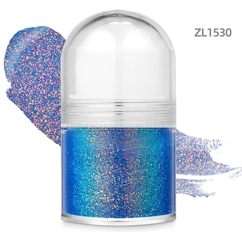 Rolling Sequin Face Body Glitter Gel Lasting Shine Sparkling Sequins Glitter Gel for Carnival Parties Festival and Stage Makeup Zpaxo 30