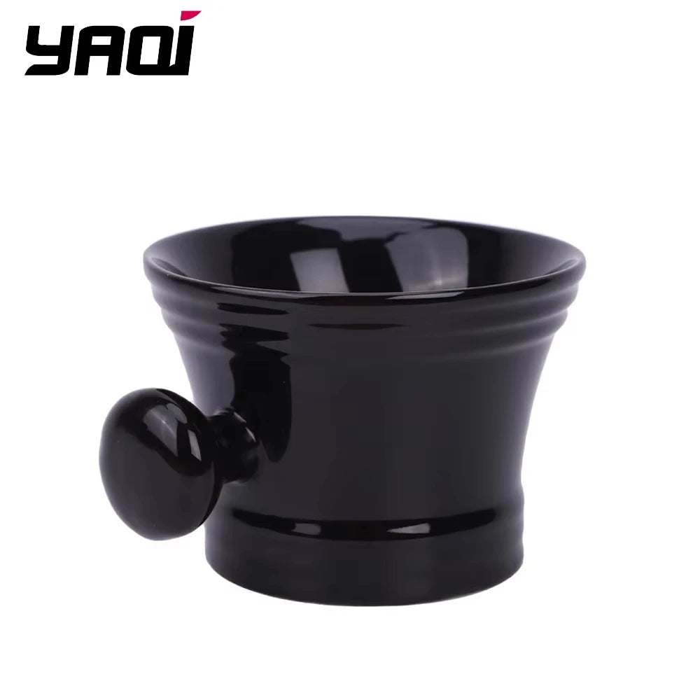 2026 Top Selling！Yaqi Black Color ABS Plastic Shaving Bowl for Men Shaving Brush Zpaxo AB007