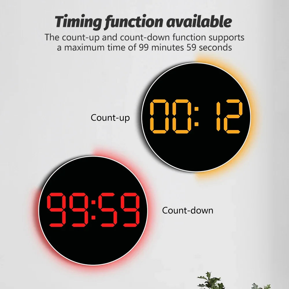 LED Multi-Function Wall Clock with Digital Display and Automatic DST Adjustment Remote Control Alarm Clocks Wall Light Clock Zpaxo