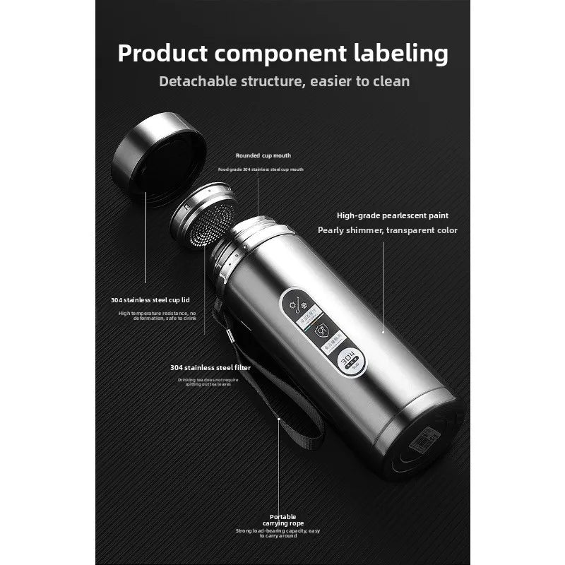 Large-capacity Stainless Steel Outdoor Sports Bottle Portable Car