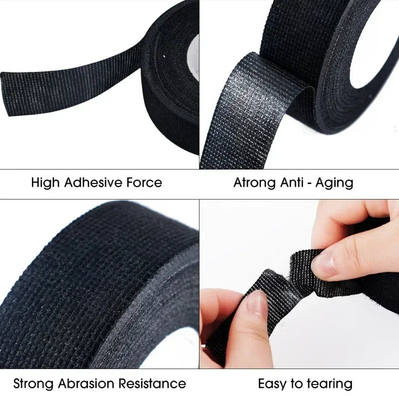 9/15/25/32/50MM Electrical Insulating Tape Heat Resistant Harness Tape Car Cable Harness Wiring Loom Protection Waterproof Tape Zpaxo