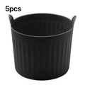 Air Fryer Baking Cup Silicone Tray Muffin Cake Mold Egg Tart Zpaxo 5pcs Black