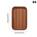 ▶1PCS Wooden Tray - Handmade Dinner Plate for Cake Bread Coffee Tea Serving Ideal for Table Decoration Zpaxo B4