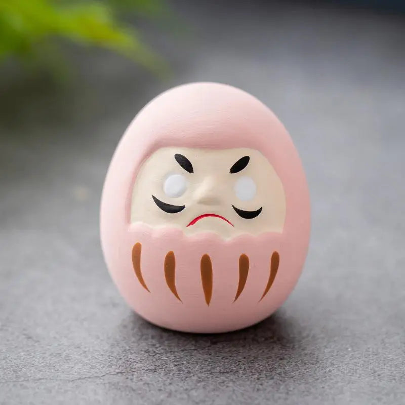 Japanese Daruma Doll Ceramic Statue – Lucky Fortune Decor Lucky Decor Figurine Zpaxo A1