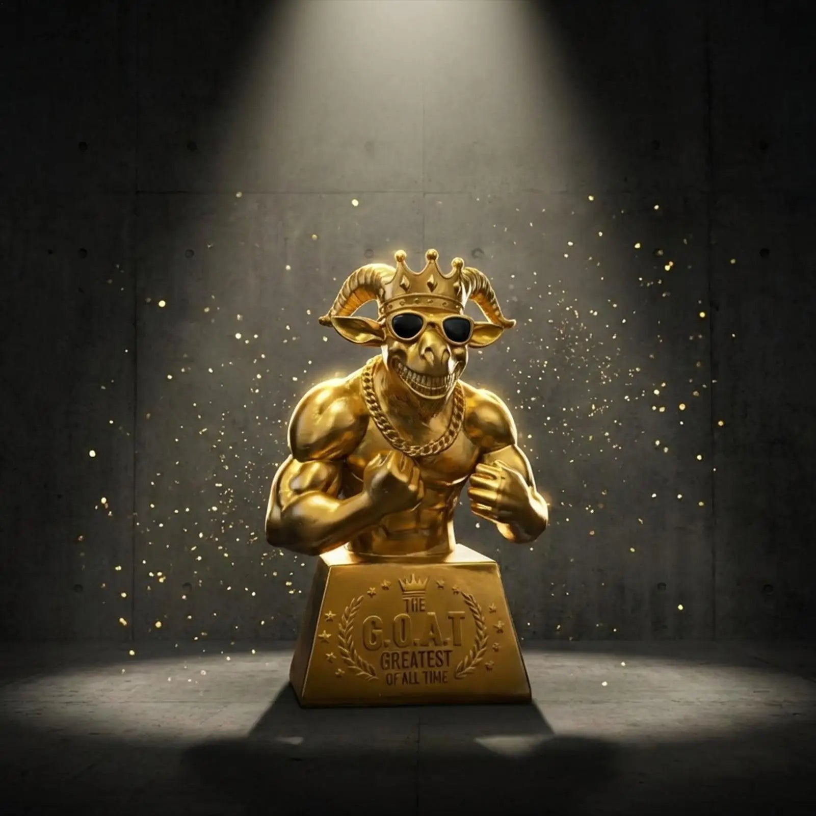 Goat Award Muscle Goat Football Player Award Humorous Desk Figurine for Players Winners Athletes Captains League Home Apartment Zpaxo