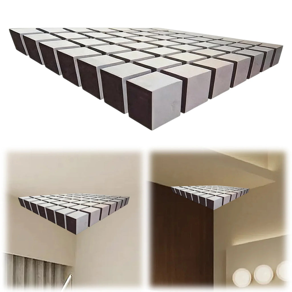 Optical Illusion Wall Art 30x30cm Impossible Corners Sticker Abstract