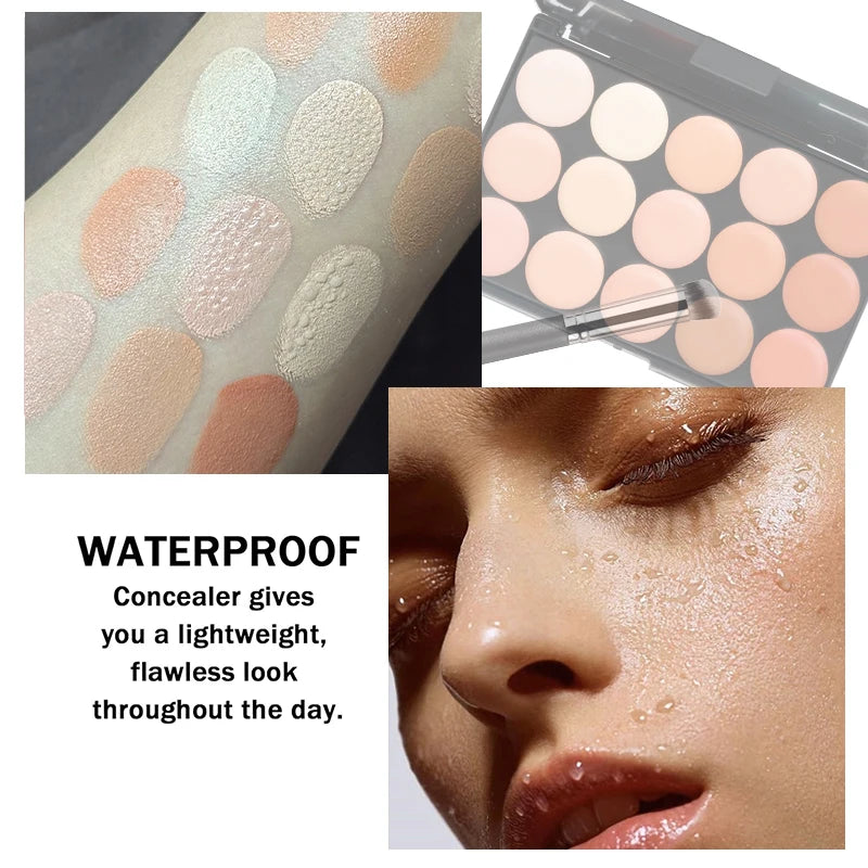 15 Colors Concealer Palette Makeup Correcting Palett Face Contouring Zpaxo
