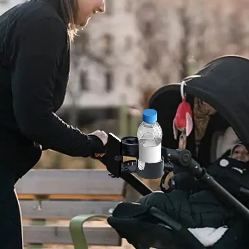 Cup Holder For Walker 360 Rotation Shockproof Bike Cup Holder Space-Saving Lightweight Stroller Accessories For Wheelchair Golf Zpaxo