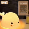 Cute Animal LED Night Light – USB Rechargeable Kids Bedside Lamp