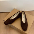 Temperament Woolen Square Toe Velvet Single Shoe Women's Autumn