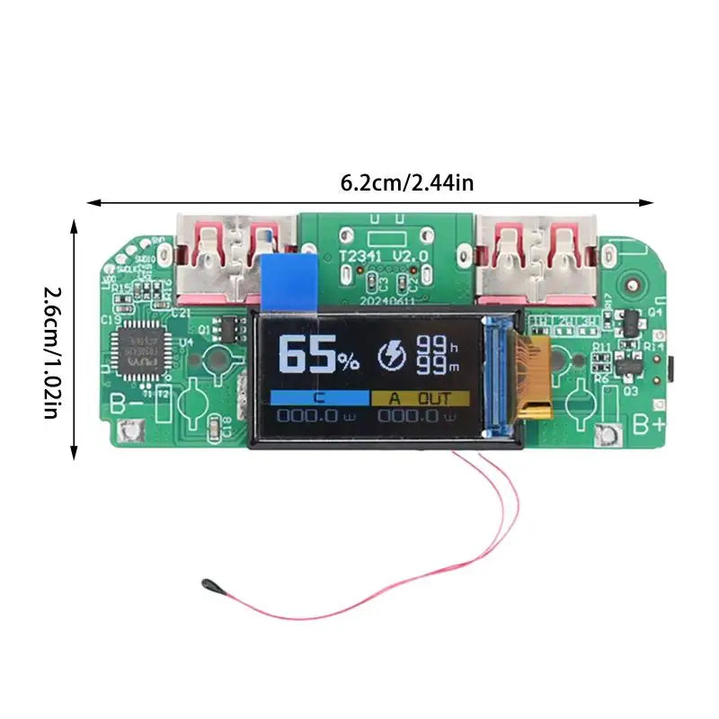 21700 Battery Case Fast Charging Mini Portable Power 22 5W Module TFT Zpaxo A4