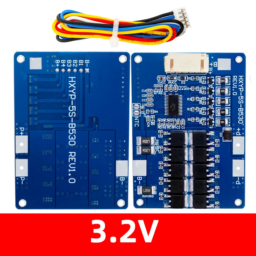 5S BMS 30A 45A Lithium Battery Protection Board 18V-21V for Li-ion 3.2V LiFePO4 Batteries with Balance with ntc Zpaxo 3.2V 1pcs