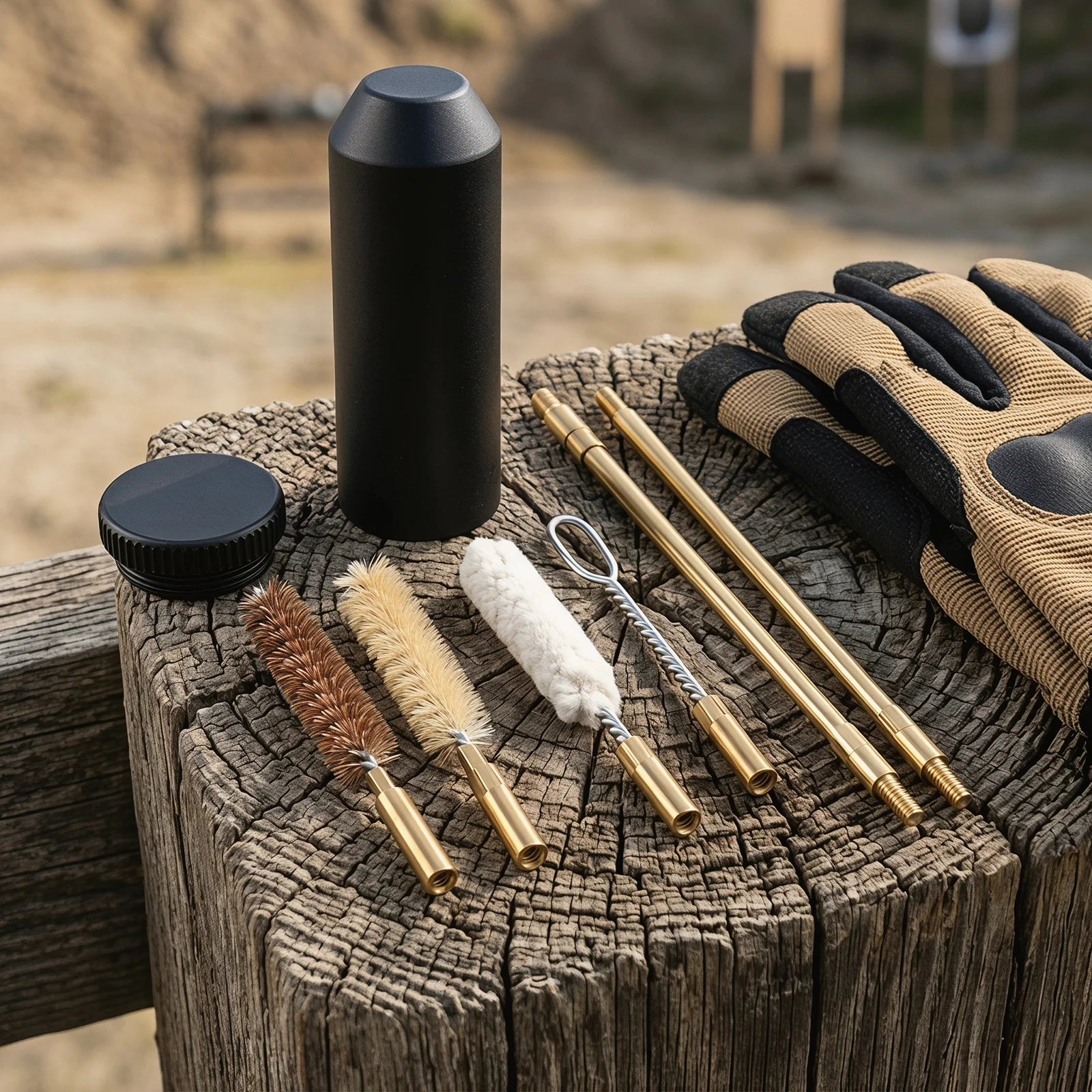 Pocket Cleaning Detachable Brass Rod Hand Gun Brush Lightweight