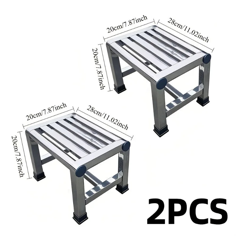 Stainless Steel Waterproof Stool Portable Outdoor Fishing Seat Zpaxo High-20cm