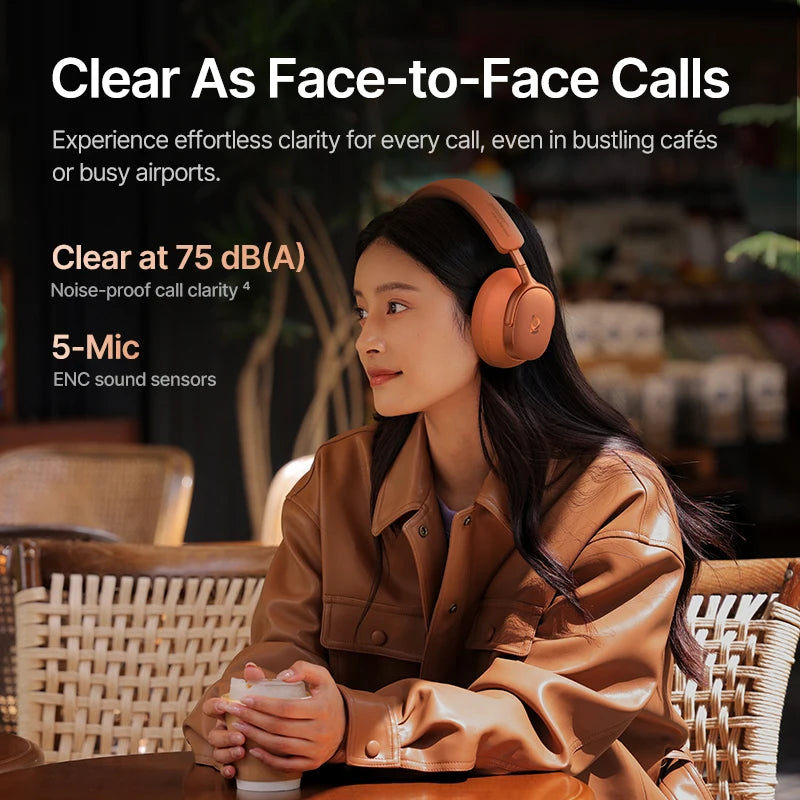 Baseus Inspire XH1 ANC Wireless Headphone Bluetooth 6 1 48dB Adaptive