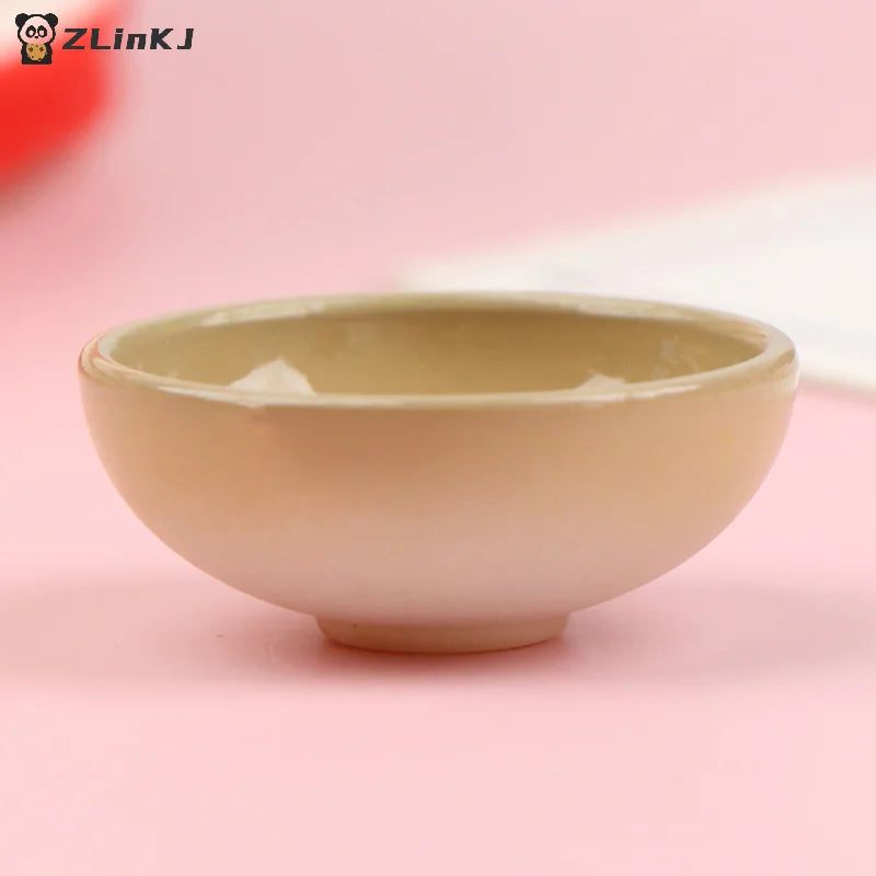 ▶10Pcs Miniature Bowl Dish Round 1/12 Scale Doll House Kitchen Dinning Accessory Zpaxo