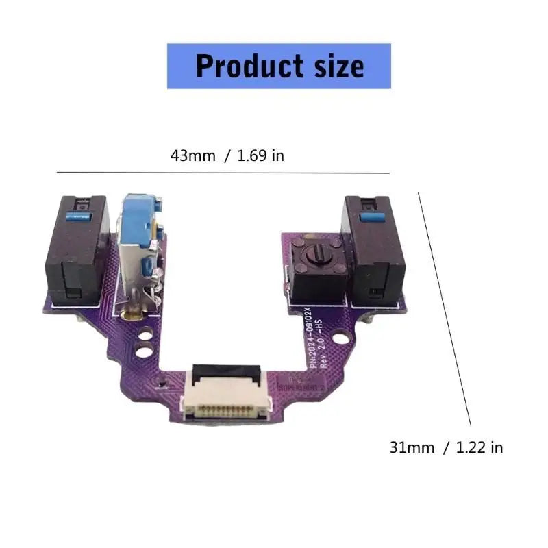 652F Ergonomic Mouse Mainboard Microswitch GProX Superlight 2 Wheel Zpaxo