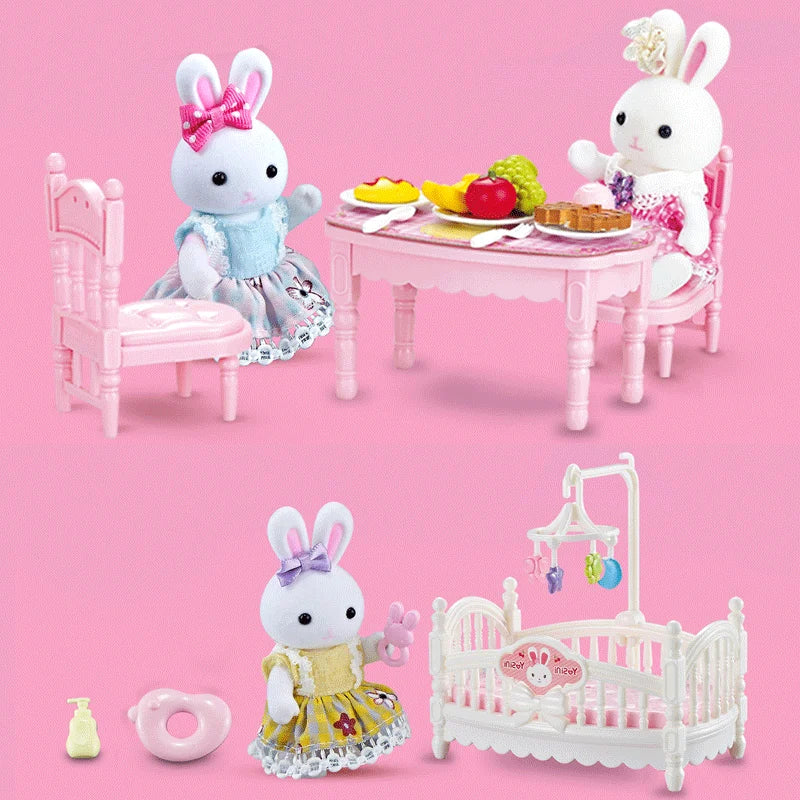 Little Rabbit Bedroom Kitchen Outdoor Gameslovely Scene Play Toys