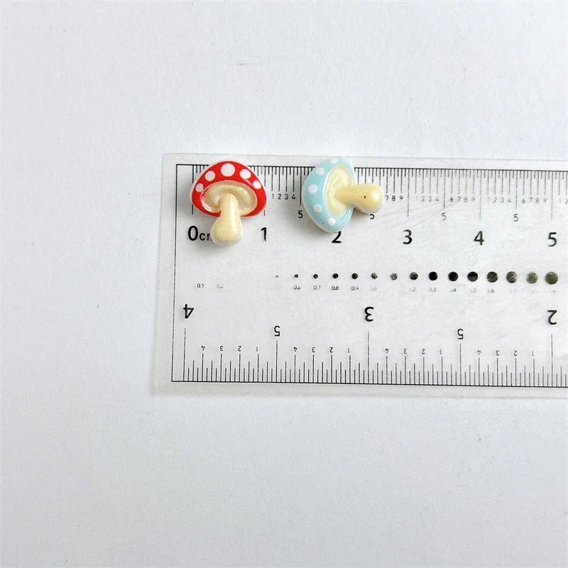 20pcs 3D Cartoon Small Mushroom Nail Charms Sweet Cute Mini Resin Nail Art Decorations DIY Manicure Hairpin Tools Accessorie Zpaxo