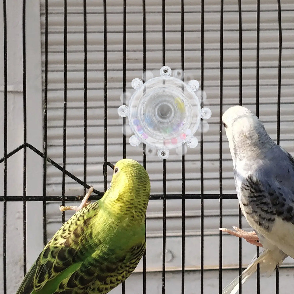 Small Parrot Hanging Wheel Rotating Interactive Climbing Workout Cage