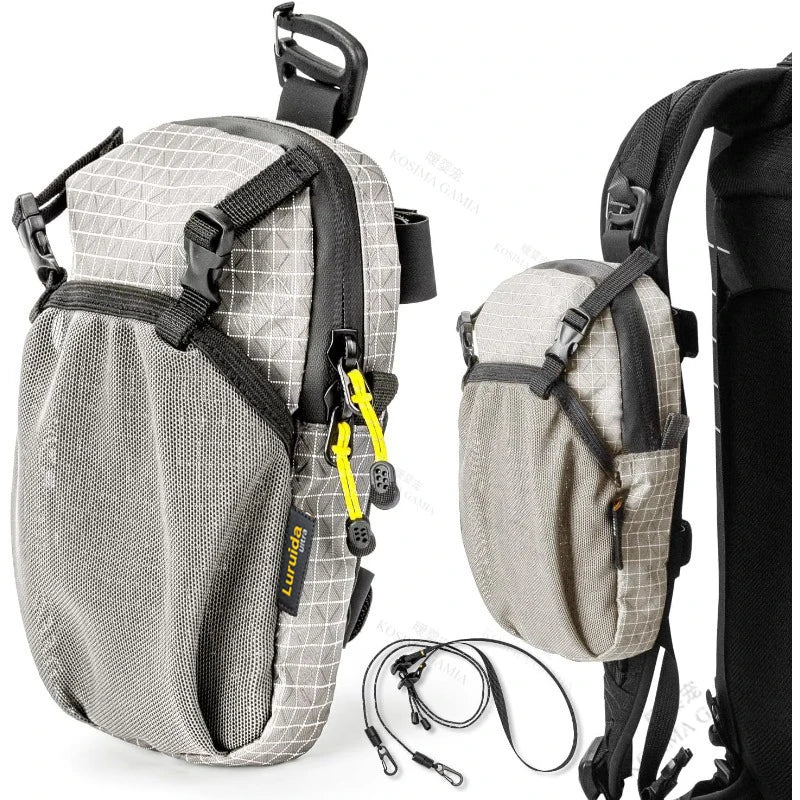 Nylon Water Bottle Holder Phone Pocket Adjustable Shoulder Pouch