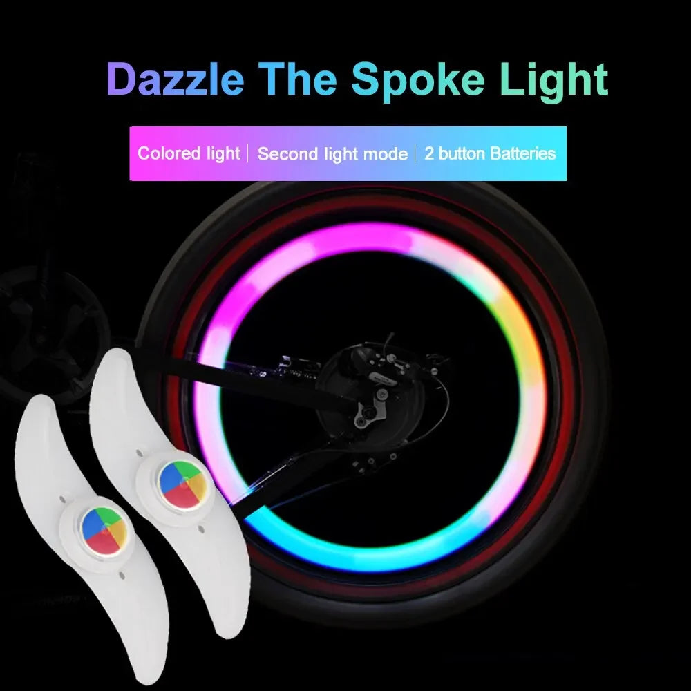 LED Bike Wheel Spoke Light – Waterproof Colorful MTB Flash Lamp