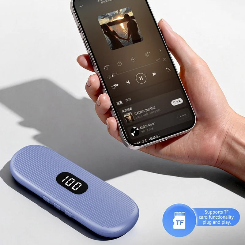 Under Pillow Bone Conduction Bluetooth Speaker White Noise Sleep Aid Soundbar LED Display TF MP3 Music Player Timed Shutdown Zpaxo