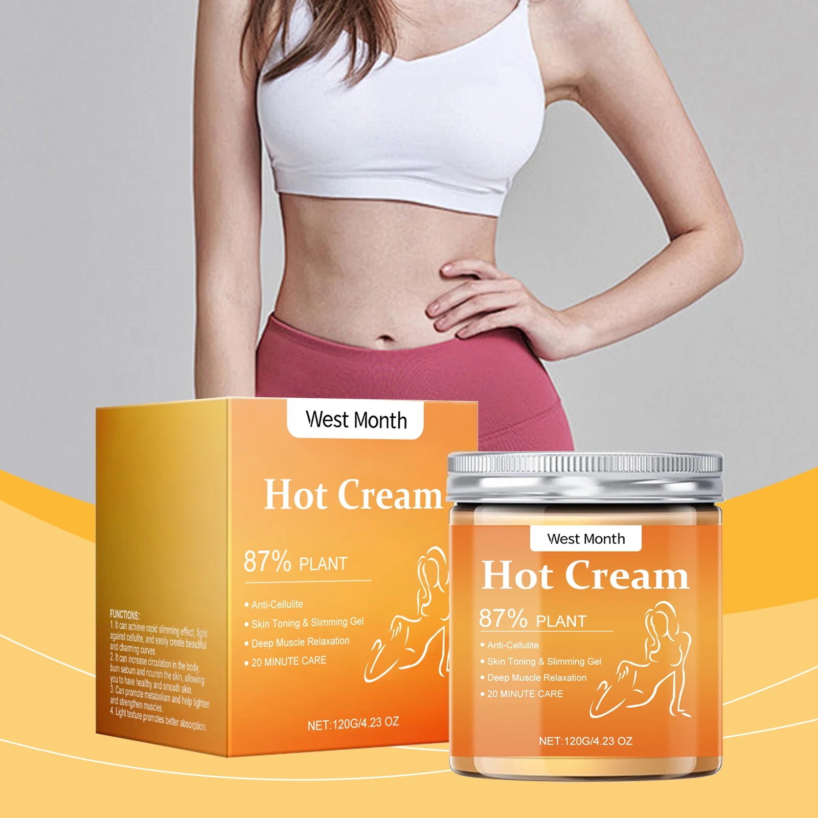 Fat Burner Weight Loss Cream Anti Cellulite Shaping Sculpting Firming Arms Belly Abdomen Thigh Legs Full Body Massager Hot Cream Zpaxo