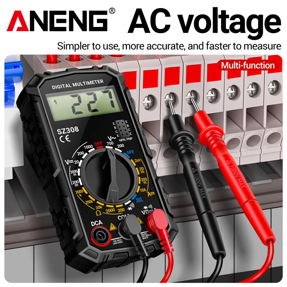 ANENG SZ308+B15 Multimeters Tester Pen Suit 1999 Counts 24-250V