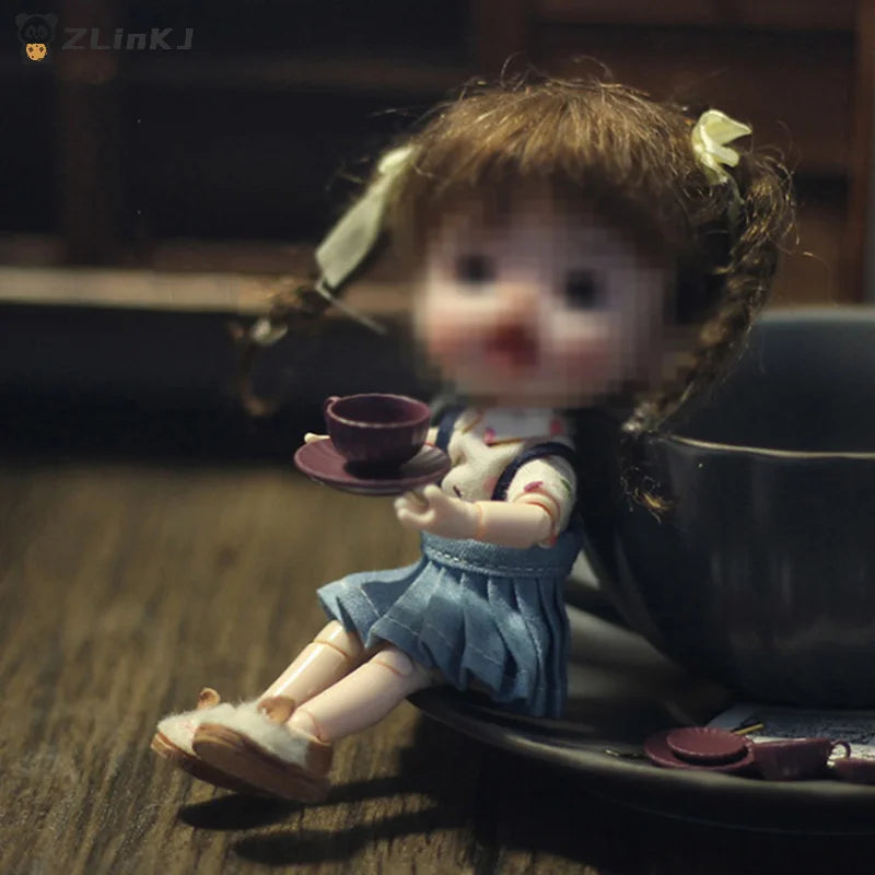 ▶3pcs/set 1:12 Dollhouse Mini Furniture Model DIY Accessories Coffee Cup Saucer Spoon Zpaxo