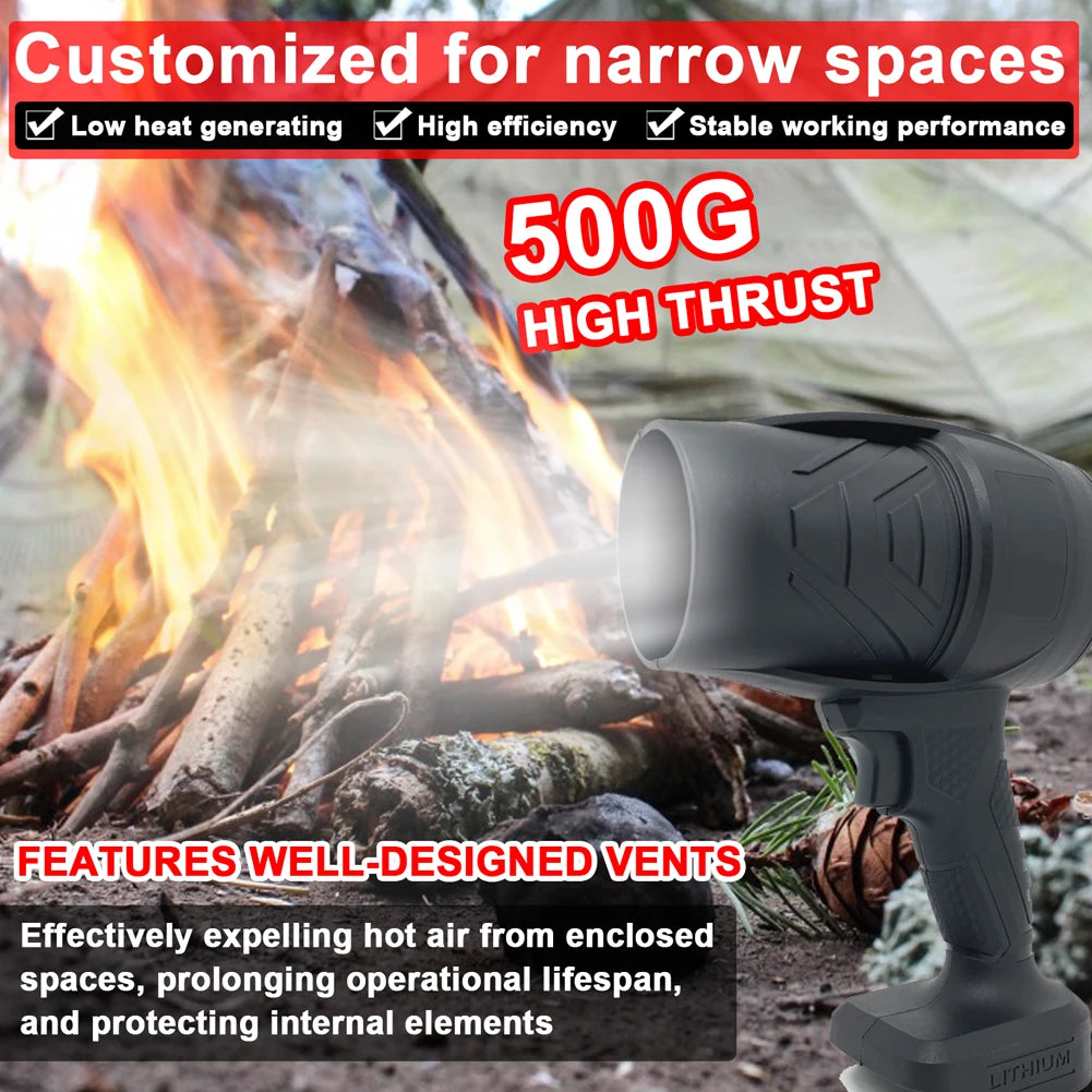 Handheld Jet Blower Fan High Wind Power Lithium Violent Fan Ducted Turbofan High Power Duct Fan Portable Dust Blower Cleaning Zpaxo