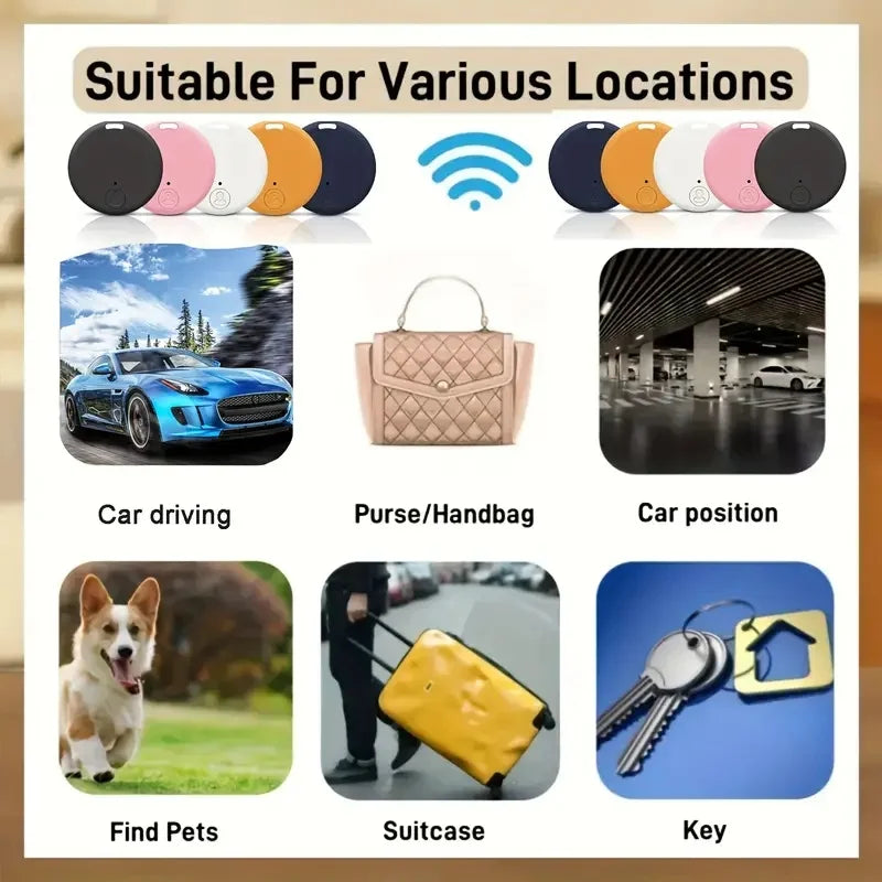 5pcs Mini GPS Tracker Bluetooth 5.0 Tracker AntiLost Device Dog Pet Kid Bag Wallet Tracking Smart Finder Locator For IOS Android Zpaxo
