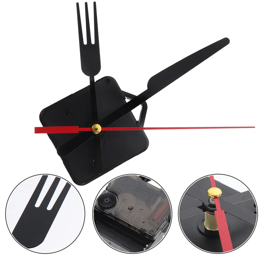 Fork Knife Clock Hands Mechanism Silent Quartz Movement Diy Repair