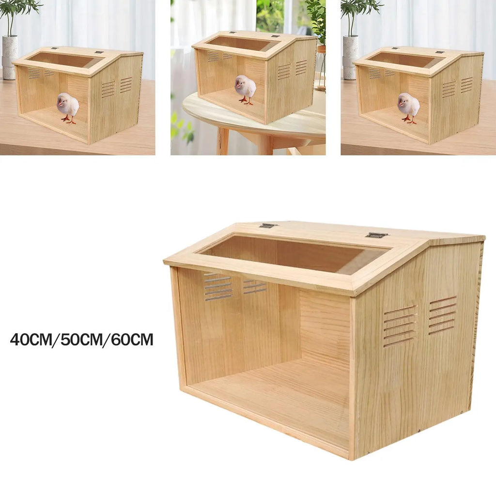 Chicks Brooder Box Hamster Villa Clear Versatile Supplies Pet Habitat House Sturdy Breeding Box Small Chicken Coop Quail Cage Zpaxo 40x30x30CM
