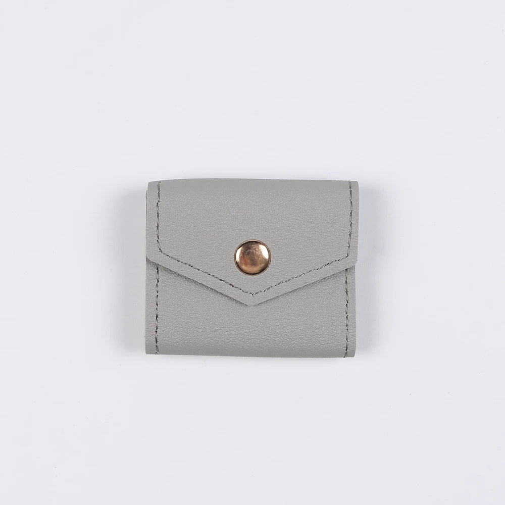 Mini Jewelry Bag with Buckle Travel Foldable Jewelry Organizer Pouch for Rings Earrings Bracelets Necklaces Zpaxo Gray