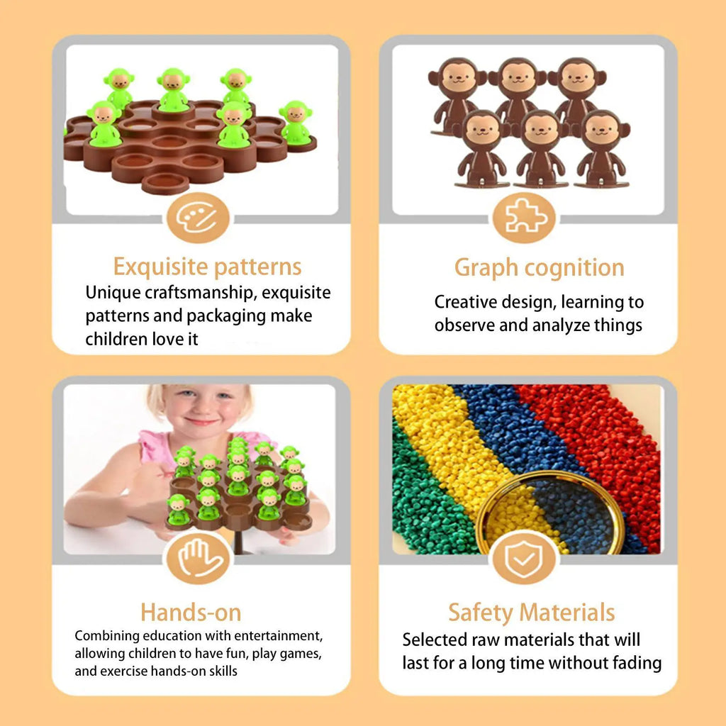Monkey Balance Game Interactive Stacking Toys Board Kids Boys Girls