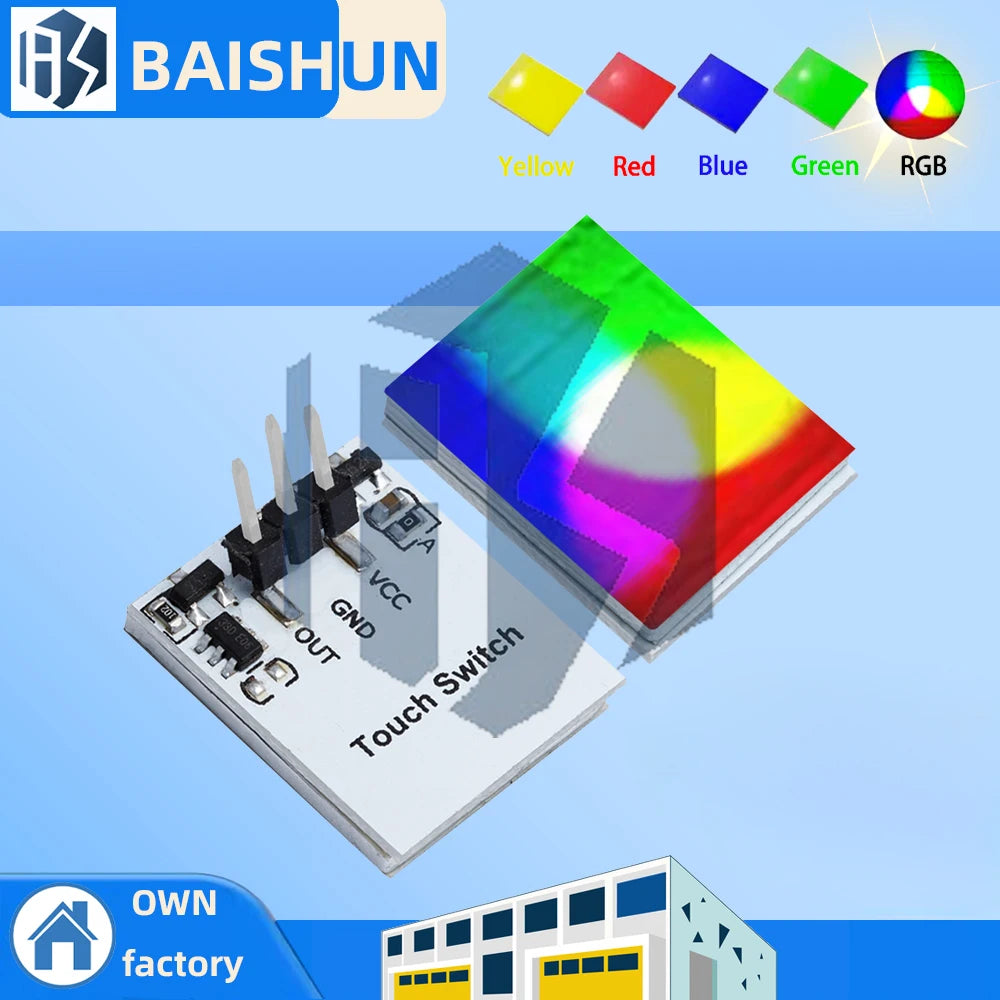 HTTM Capacitive Touch Switch Module, 2.7V-6V High Anti-Interference Touch Sensor with LED Indicator for DIY Electronic Projects Zpaxo