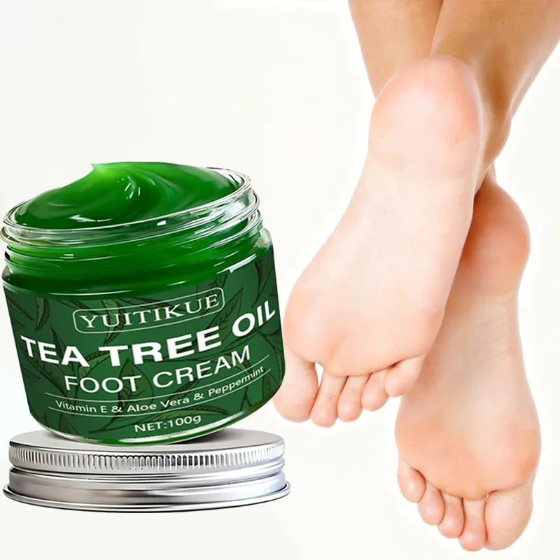 YUITIKUE Tea Tree Oil Foot Cream 100g | Vitamin E & Aloe Foot Cream Zpaxo Default Title