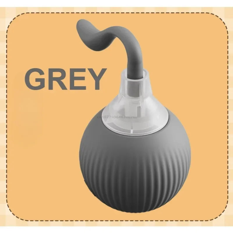 Electric Cat Ball Toys Automatic Rolling Ball Faux Tail Rechargeable Pet Interactive Toy Dog Cat Training Imitate Mouse Pet Toys Zpaxo Tail-Grey