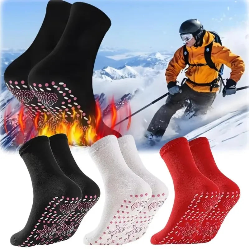 Self-Heating Tourmaline Magnetic Thermal Socks – Unisex