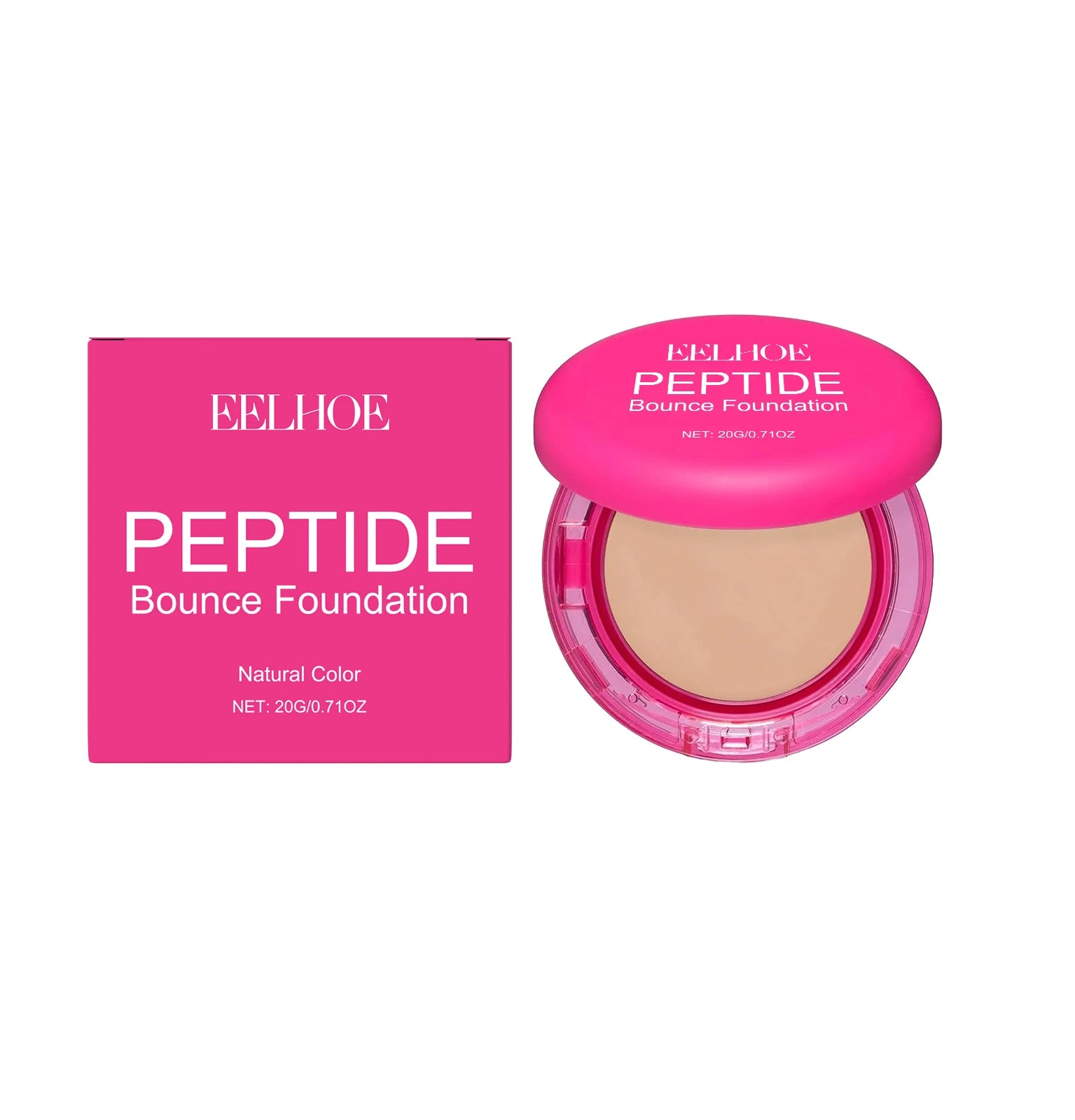 EELHOE Peptide Bounce Balm Foundation Full Coverage Concealer Balm Foundation Zpaxo Natural Color
