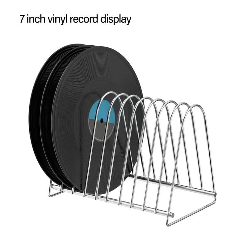 652F Iron Vinyls Holder 7 12 Records Ten Slot Storage Room Office Zpaxo