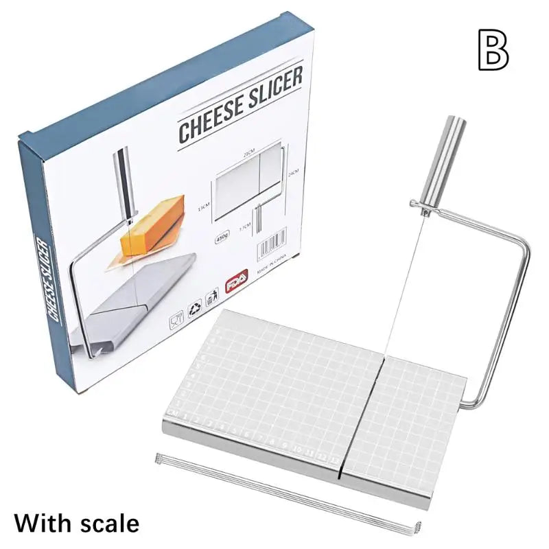 1Pc Cheese Slicer, Stainless Steel Cheese Cutter With Measurements, Heavy Duty Butter Cutter, Baking Tools, Kitchen Gadgets Zpaxo B