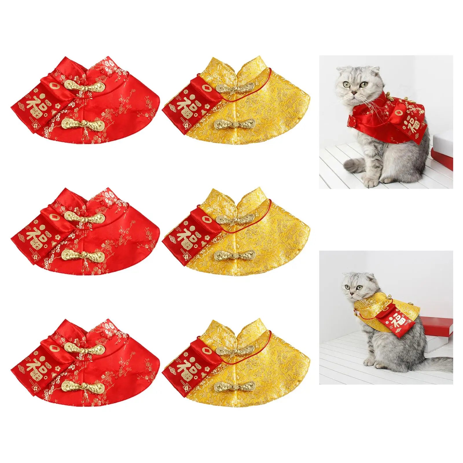 Chinese Cat Year Clothes Cloak Fu Necktie Dress Tang Suit Red Zpaxo